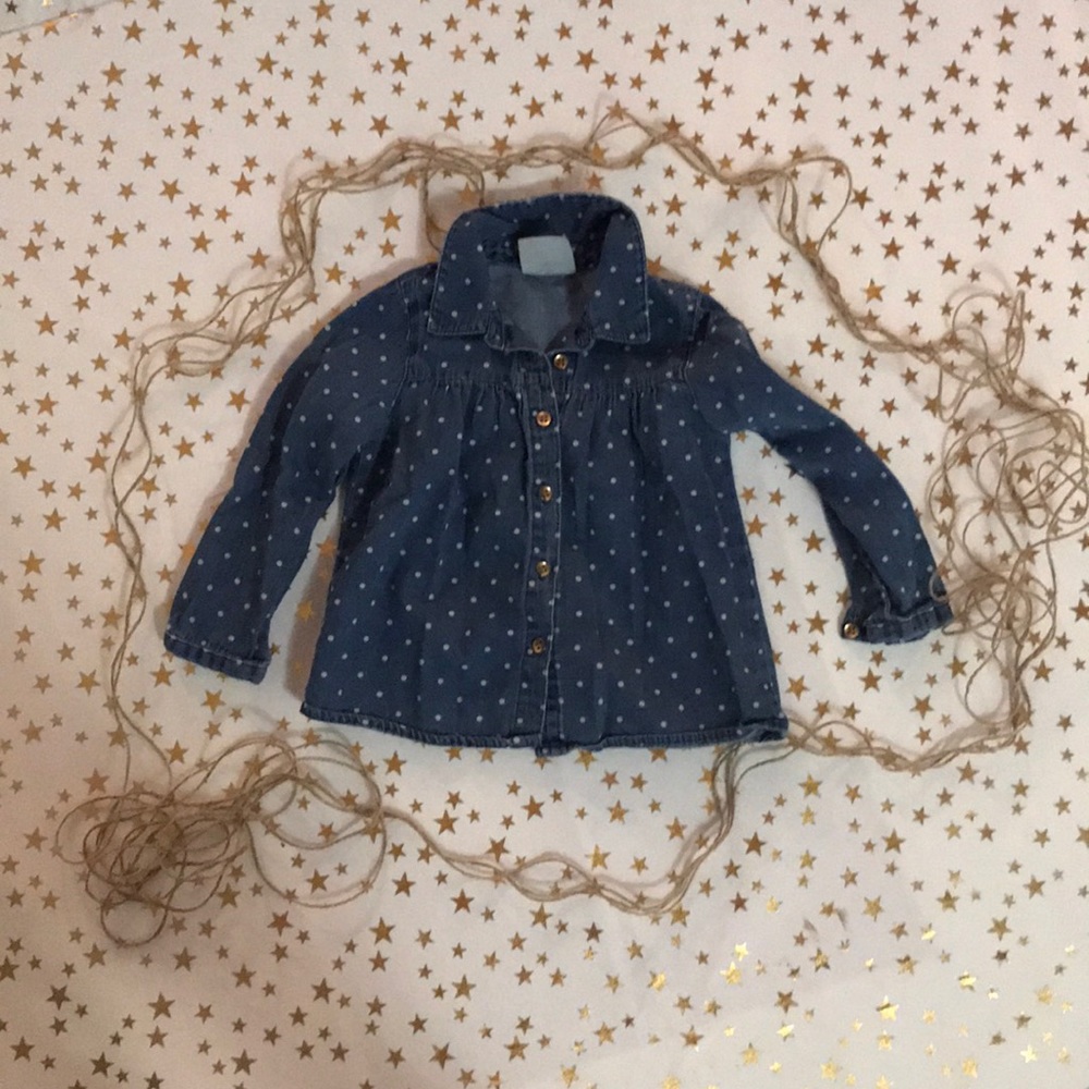 Soft denim button down